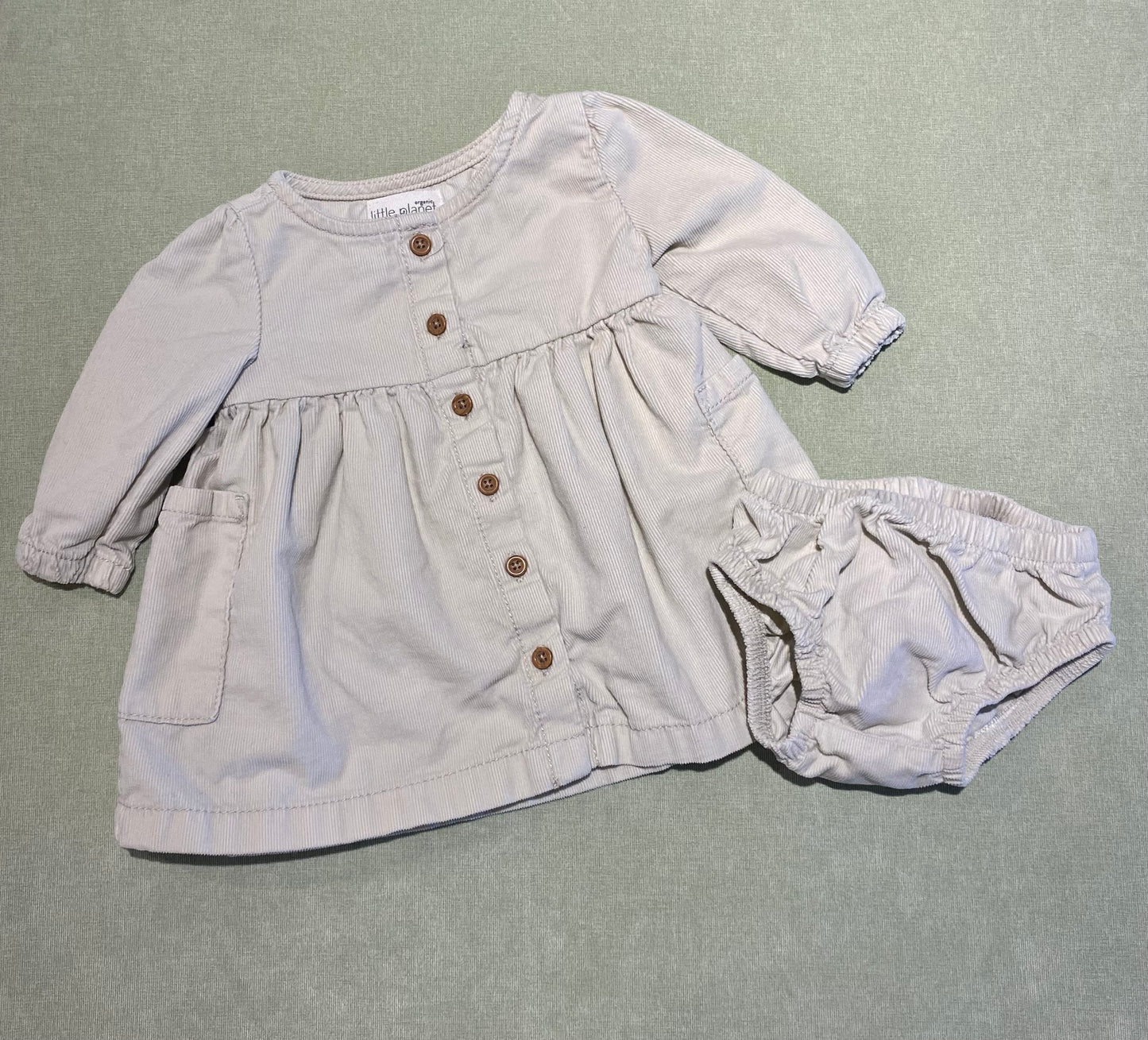 0-3 mois | Robe et culotte en velours côtelé Carter’s Little Planet