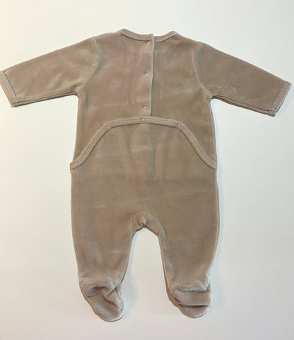 0-3 mois | Pyjama à pattes en velours Vertbaudet