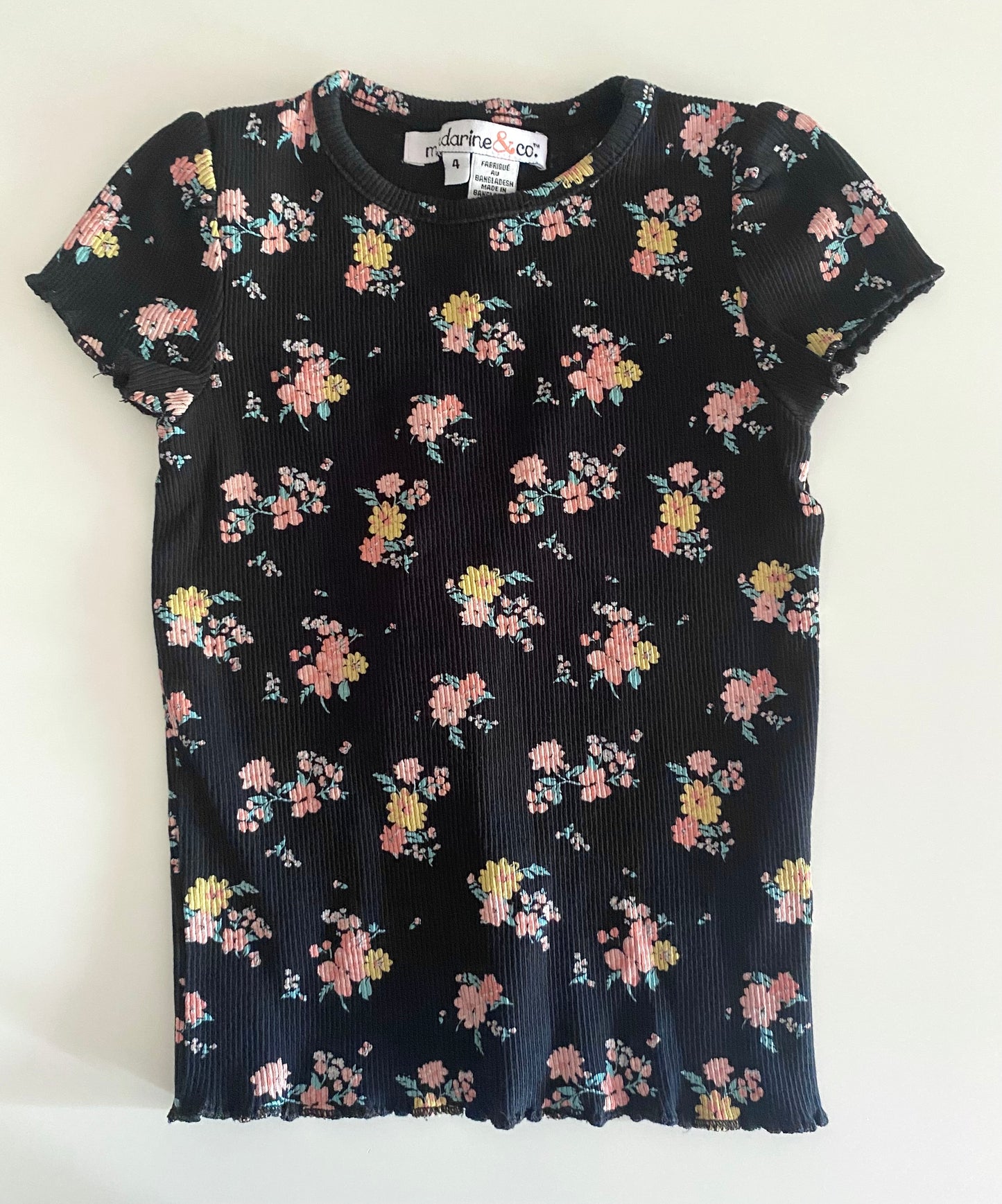 4 ans | T-shirt côtelé Mandarine & Co