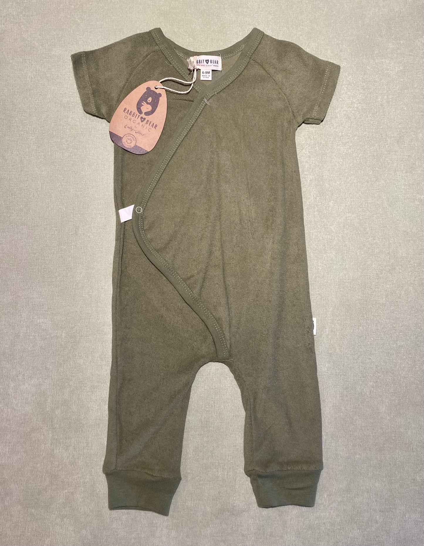 6-9 mois | Combinaison en tissu éponge Rabbit+Bear (Neuf)