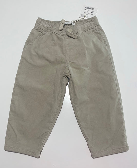 12-18 mois | Pantalon en velours côtelé Zara (Neuf) (Fait Grand)