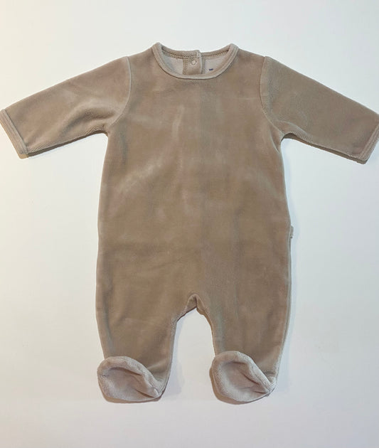 0-3 mois | Pyjama à pattes en velours Vertbaudet