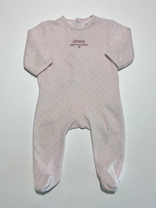 9-12 mois | Pyjama à pattes en velours Kiabi