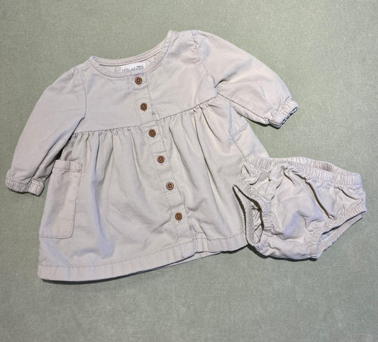 0-3 mois | Robe et culotte en velours côtelé Carter’s Little Planet